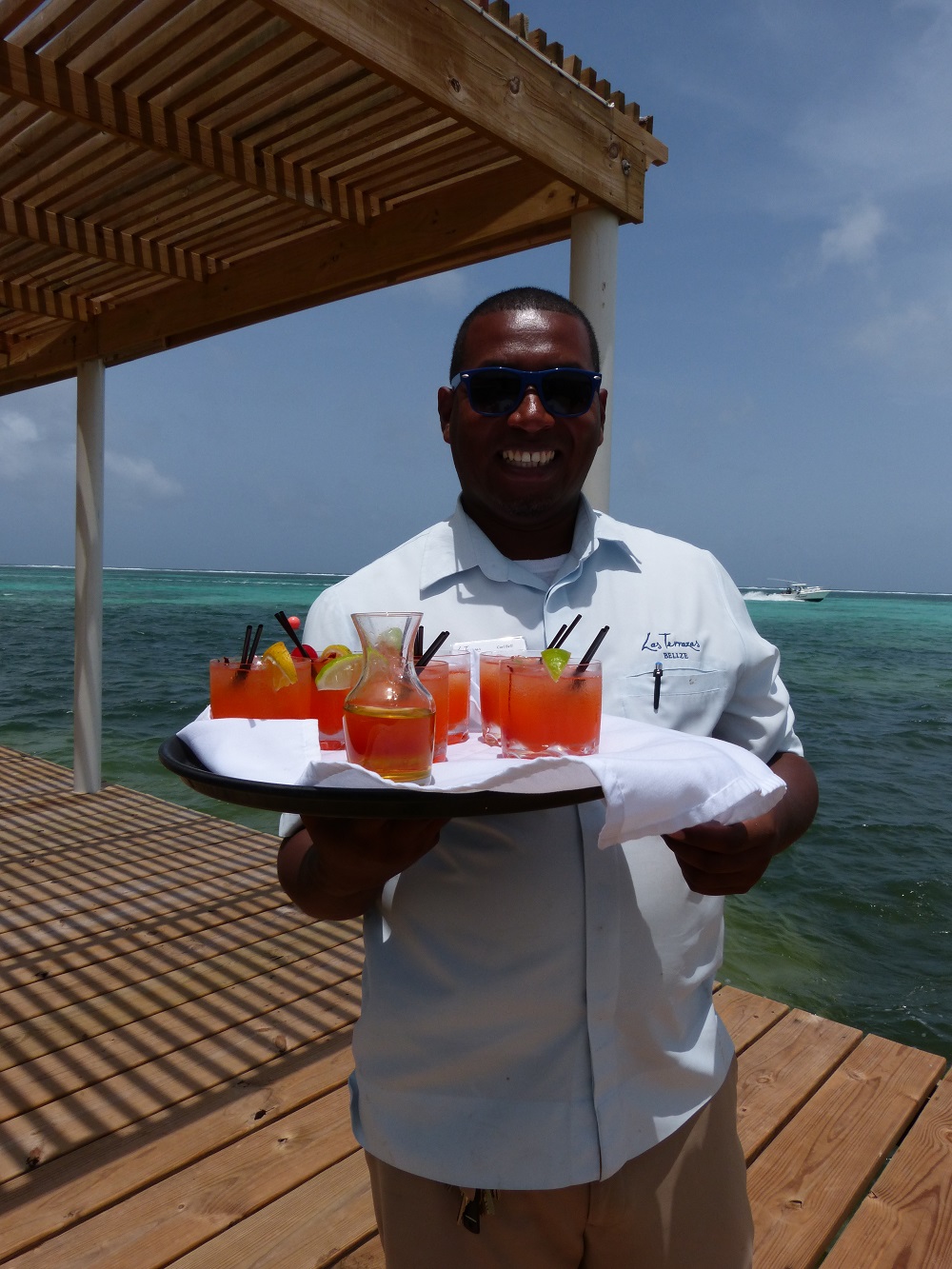 Curl and Las Terrazas Resort's famous Rum Punch