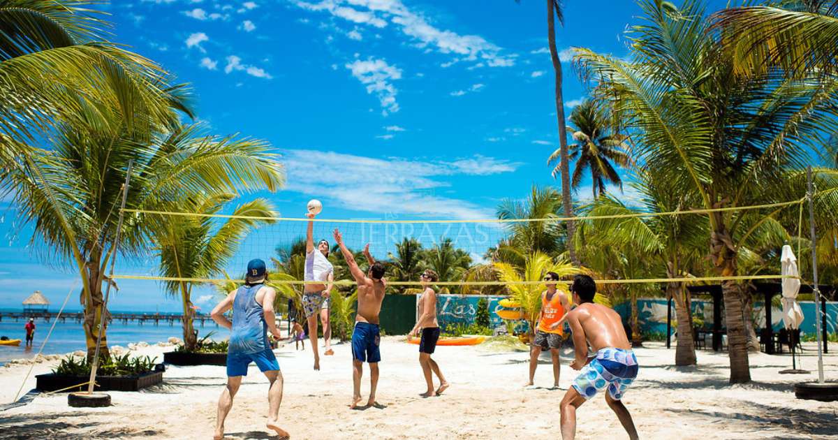 Beach volleyball in Belize