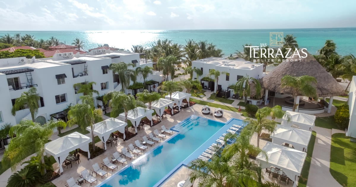 Aerial shot of Las Terrazas Belize Shot.