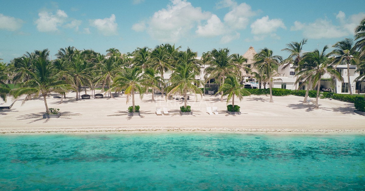 A drone snap of Las Terraza's Beachfront Property