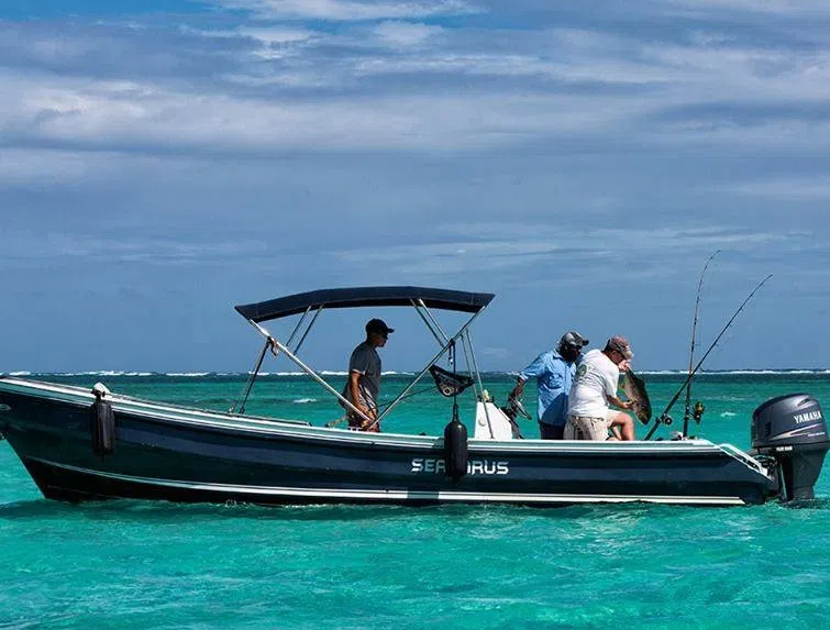 Deep sea fishing team