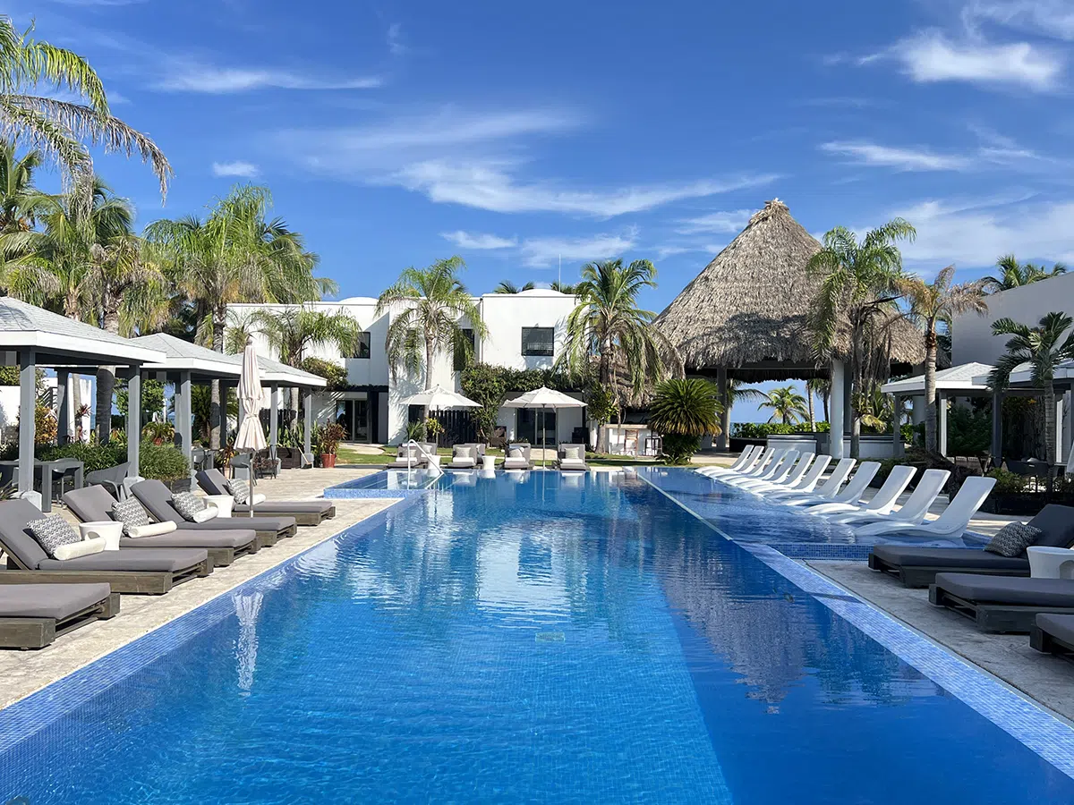 70-foot infinity pool overlooking the Caribbean Sea at Las Terrazas