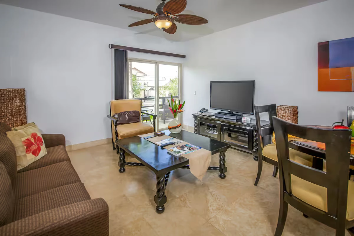 Two Bedroom Resort View Condo tv lounge